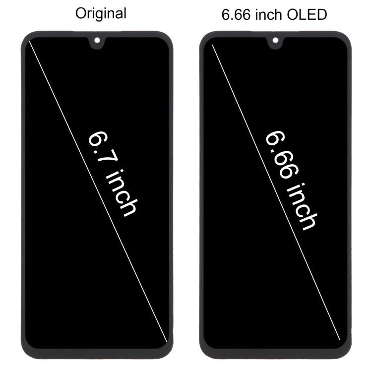 Schermo OLED LCD da 6,66 pollici con digitalizzatore e cornice per Samsung Galaxy A16 4G SM-A165F.