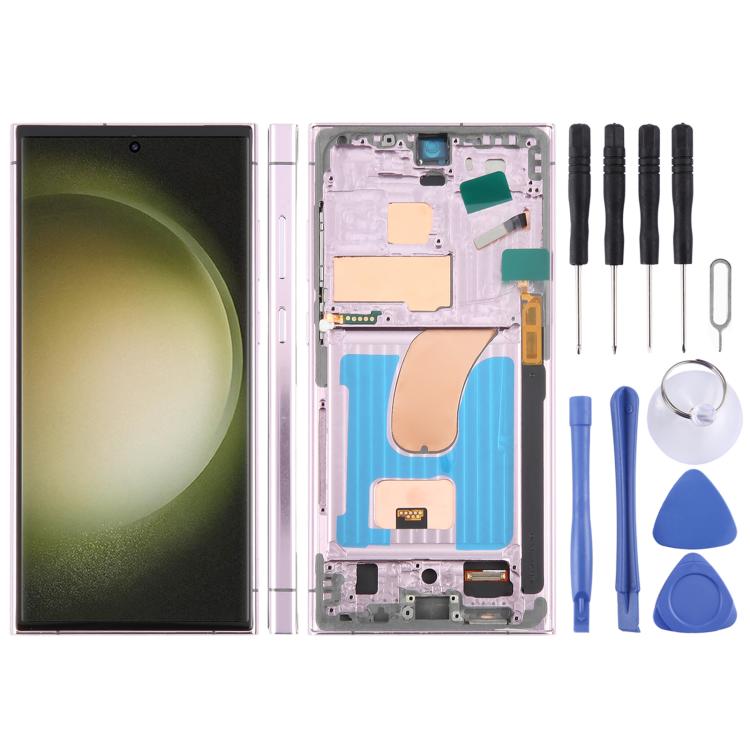 Schermo TFT LCD digitalizzatore completo da 6,72 pollici con cornice per Samsung Galaxy S23 Ultra SM-S918B, non supporta il riconoscimento delle impronte digitali., For Samsung Galaxy S23 Ultra SM-S918B 6.72 inch(Not Fingerprint)