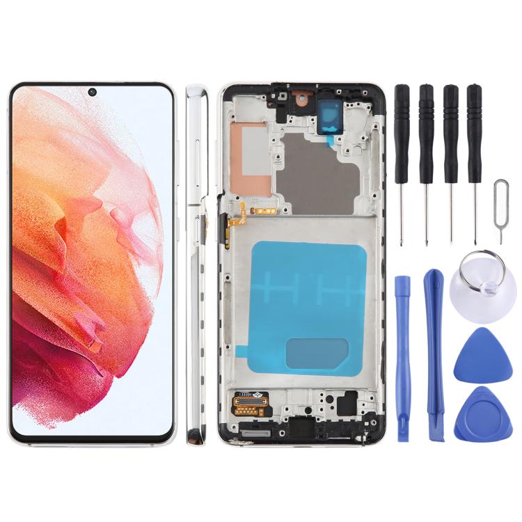 Schermo TFT LCD da 6,12 pollici con digitalizzatore e cornice per Samsung Galaxy S21 5G SM-G991B, non supporta il riconoscimento delle impronte digitali., For Samsung Galaxy S21 5G SM-G991B 6.12 inch(Not Fingerprint)