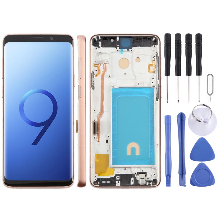 Schermo TFT LCD digitalizzatore completo da 6,18 pollici con cornice per Samsung Galaxy S9+ SM-G965F., For Samsung Galaxy S9+ SM-G965F 6.18 inch