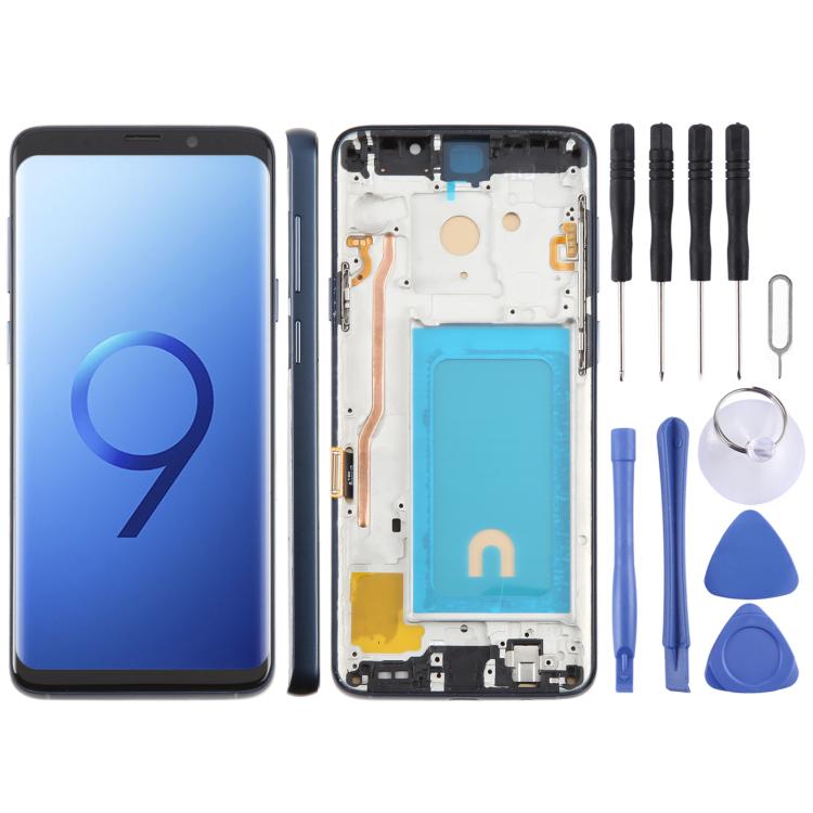 Schermo TFT LCD digitalizzatore completo da 6,18 pollici con cornice per Samsung Galaxy S9+ SM-G965F., For Samsung Galaxy S9+ SM-G965F 6.18 inch