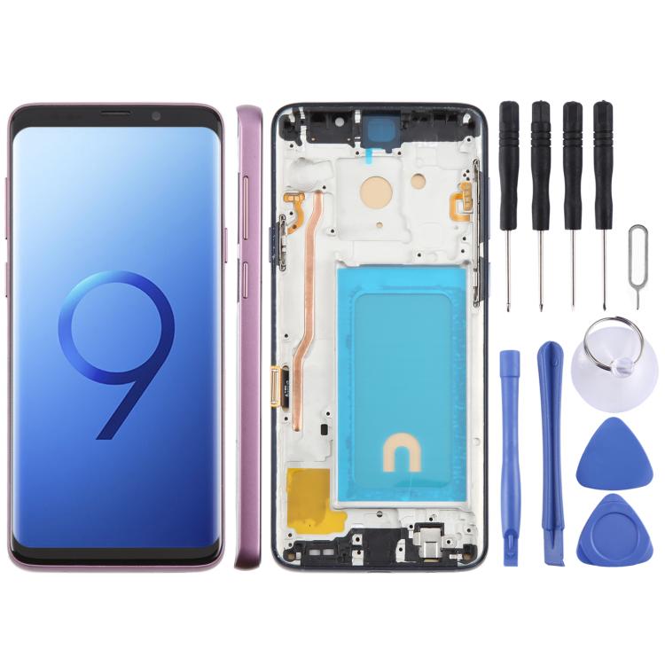 Schermo TFT LCD digitalizzatore completo da 6,18 pollici con cornice per Samsung Galaxy S9+ SM-G965F., For Samsung Galaxy S9+ SM-G965F 6.18 inch