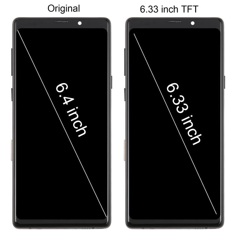 Schermo TFT LCD da 6,33 pollici con digitalizzatore e cornice per Samsung Galaxy Note9 SM-N960F., For Samsung Galaxy Note9 SM-N960F 6.33 inch
