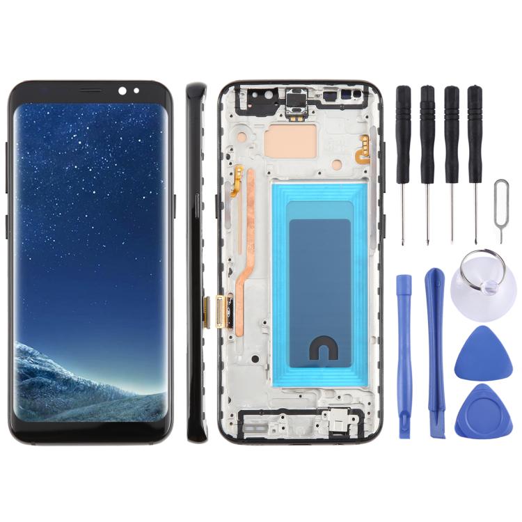 Schermo TFT LCD da 5,7 pollici con digitalizzatore e cornice per Samsung Galaxy S8 SM-G950F., For Samsung Galaxy S8 SM-G950F 5.7 inch (Not Fingerprint)