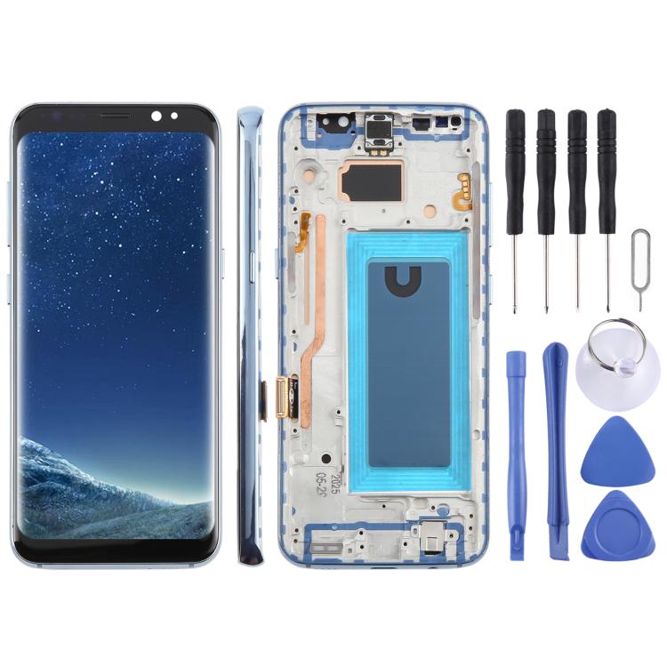 Schermo TFT LCD per Samsung Galaxy S8 SM-G950F 5,7" con digitalizzatore e cornice – Blu SPA4626L C5037