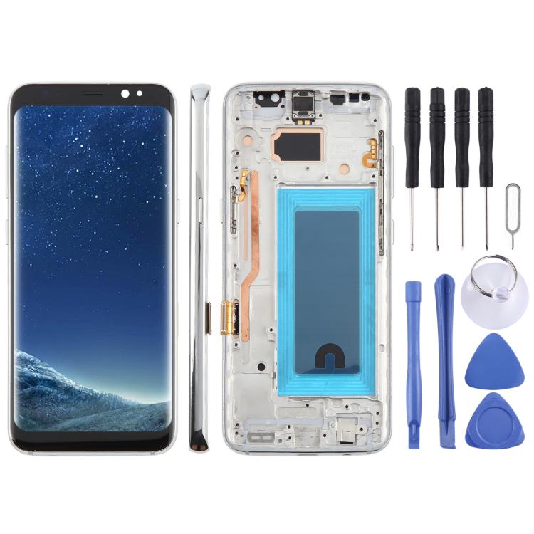 Schermo TFT LCD da 5,7 pollici con digitalizzatore e cornice per Samsung Galaxy S8 SM-G950F., For Samsung Galaxy S8 SM-G950F 5.7 inch (Not Fingerprint)