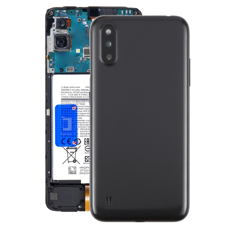 Cover posteriore con copertura per obiettivo della fotocamera per Samsung Galaxy A01 SM-A015F., For Samsung Galaxy A01, For Samsung Galaxy A01 (with Camera Lens Frame)