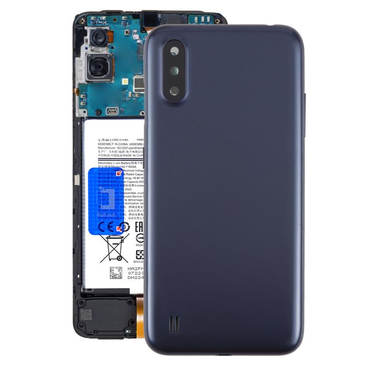 Cover posteriore con copertura per obiettivo della fotocamera per Samsung Galaxy A01 SM-A015F., For Samsung Galaxy A01, For Samsung Galaxy A01 (with Camera Lens Frame)