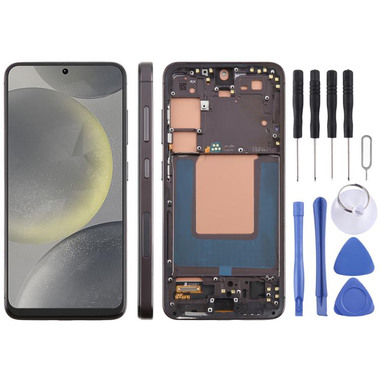 Schermo TFT LCD digitalizzatore completo con cornice per Samsung Galaxy S24 5G SM-S921B, non supporta il riconoscimento delle impronte digitali., For Samsung Galaxy S24 5G