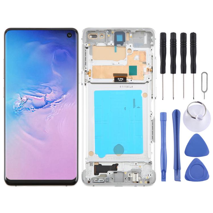 Schermo TFT LCD digitalizzatore completo con cornice per Samsung Galaxy S10 5G SM-G977B, non supporta il riconoscimento delle impronte digitali., For Samsung Galaxy S10 5G