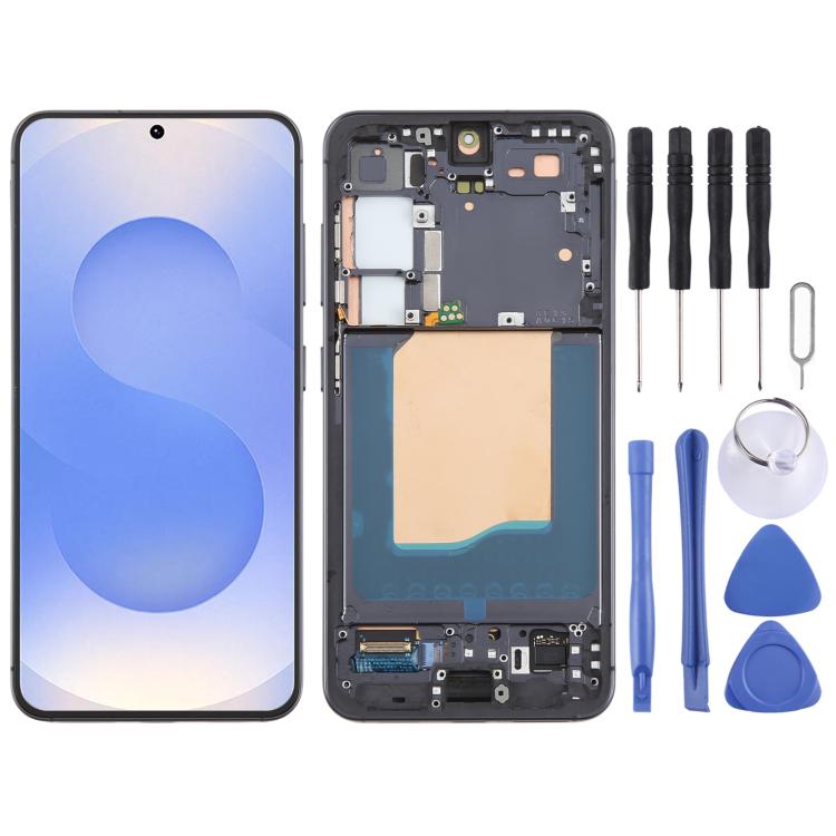 Schermo OLED LCD digitalizzatore completo con cornice per Samsung Galaxy S25 SM-S931B., For Samsung Galaxy S25(OLED)