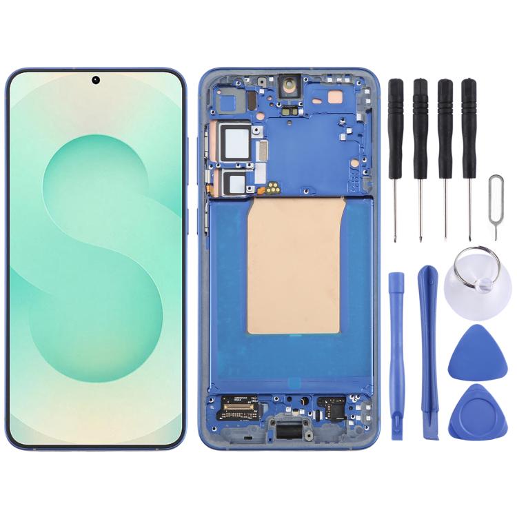 Schermo OLED LCD digitalizzatore completo con cornice per Samsung Galaxy S25+ SM-S936B, For Samsung Galaxy S25+(OLED)