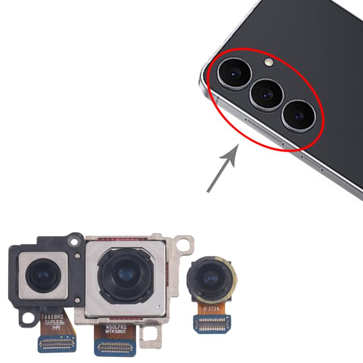 Set di fotocamere originali per Samsung Galaxy S25 FE SM-F731B (teleobiettivo + grandangolare + principale), For Samsung Galaxy S25 FE(Original)