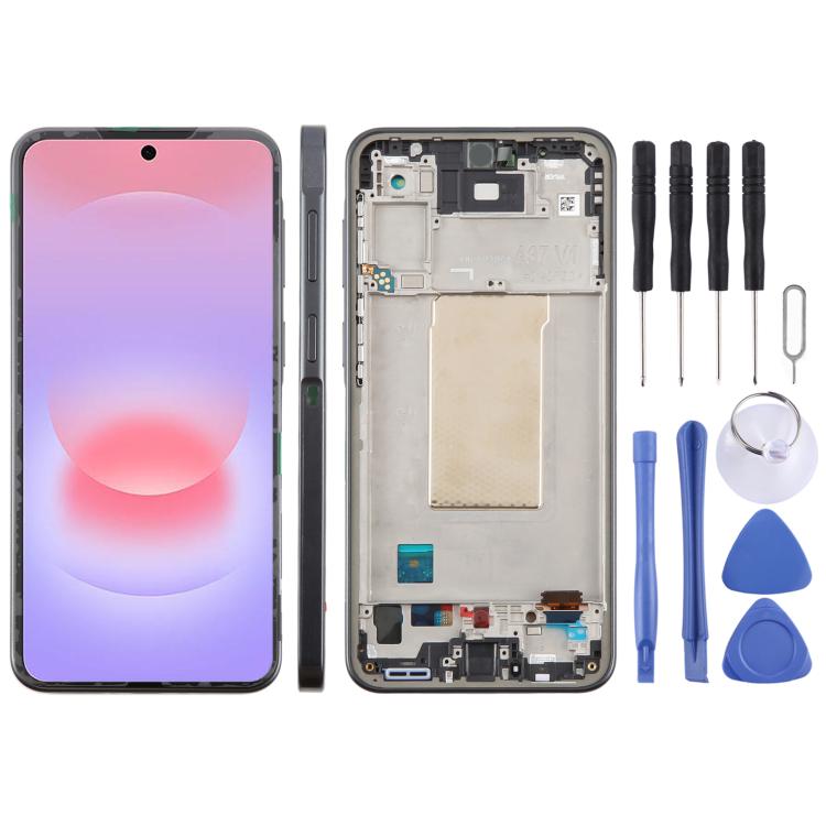 Schermo LCD digitalizzatore completo con cornice per Galaxy A37 SM-A376B originale., For Galaxy A37(Original)