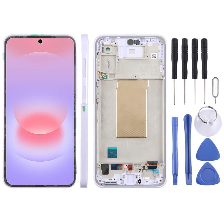 Schermo LCD digitalizzatore completo con cornice per Galaxy A37 SM-A376B originale., For Galaxy A37(Original)
