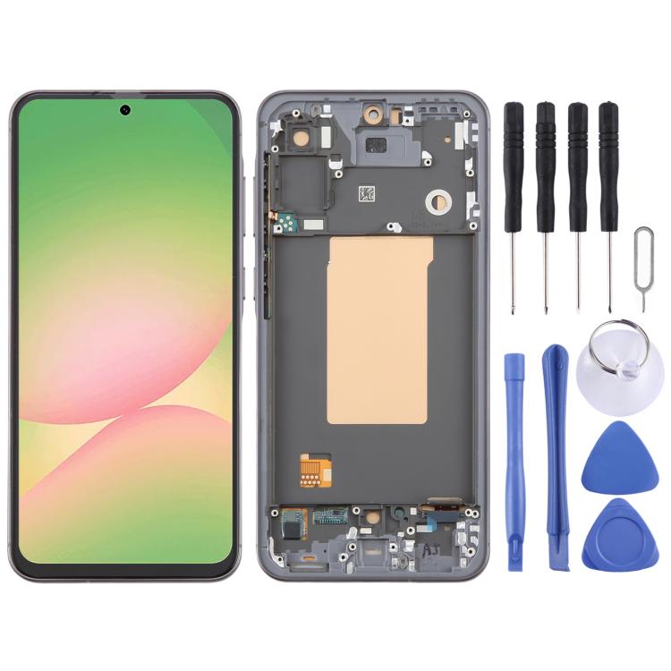Schermo LCD digitalizzatore incell completo con cornice per Galaxy A56 SM-A566B, non supporta il riconoscimento delle impronte digitali., For Galaxy A56