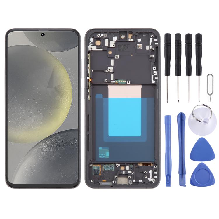 Schermo LCD digitalizzatore con cornice per Galaxy S24 FE