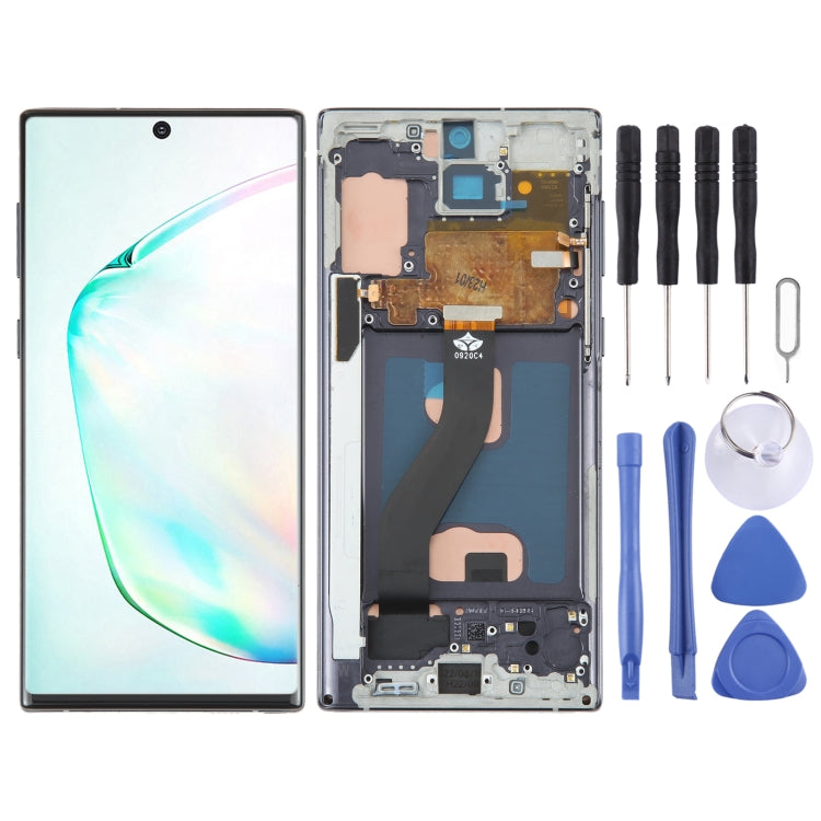 TFT Material LCD Screen For Samsung Galaxy Note10 Digitizer Full Assembly With Frame/Writing, Not Support Fingerprint Identification, For Samsung Galaxy Note10(TFT)