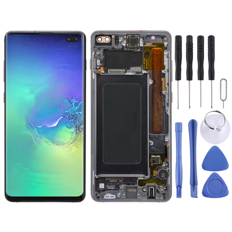 LCD Screen and Digitizer Complete Assembly with Frame for Samsung Galaxy S10+, For Samsung Galaxy S10+