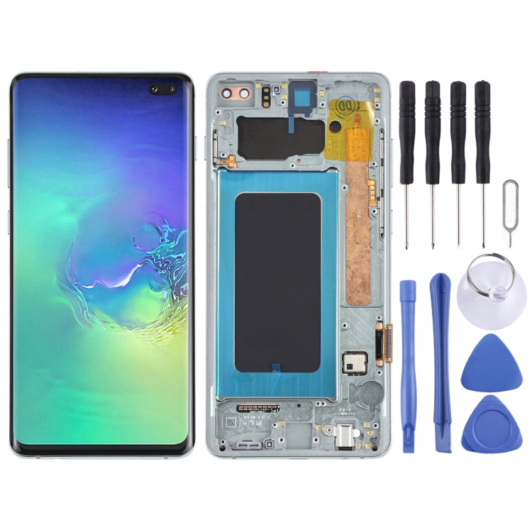 LCD Screen and Digitizer Complete Assembly with Frame for Samsung Galaxy S10+, For Samsung Galaxy S10+