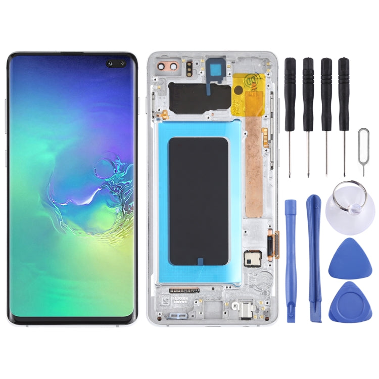 LCD Screen and Digitizer Complete Assembly with Frame for Samsung Galaxy S10+, For Samsung Galaxy S10+