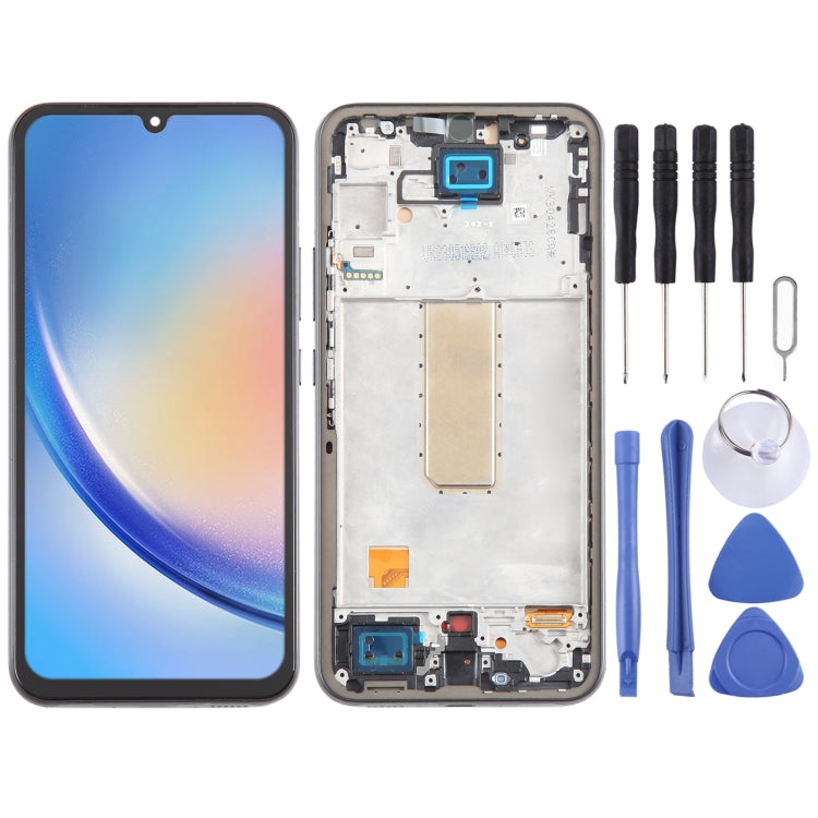 Per Samsung Galaxy A34 SM-A346B Incell LCD Screen Digitizer assemblaggio completo con cornice, For Samsung Galaxy A34