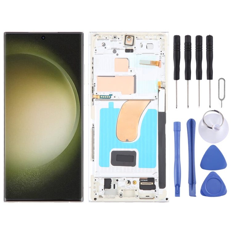 Per Samsung Galaxy S23 Ultra 5G SM-S918U US Edition OLED LCD Screen Digitizer assemblaggio completo con cornice, For Samsung Galaxy S23 Ultra 5G(US Edition), For Samsung Galaxy S23 Ultra 5G SM-S918U