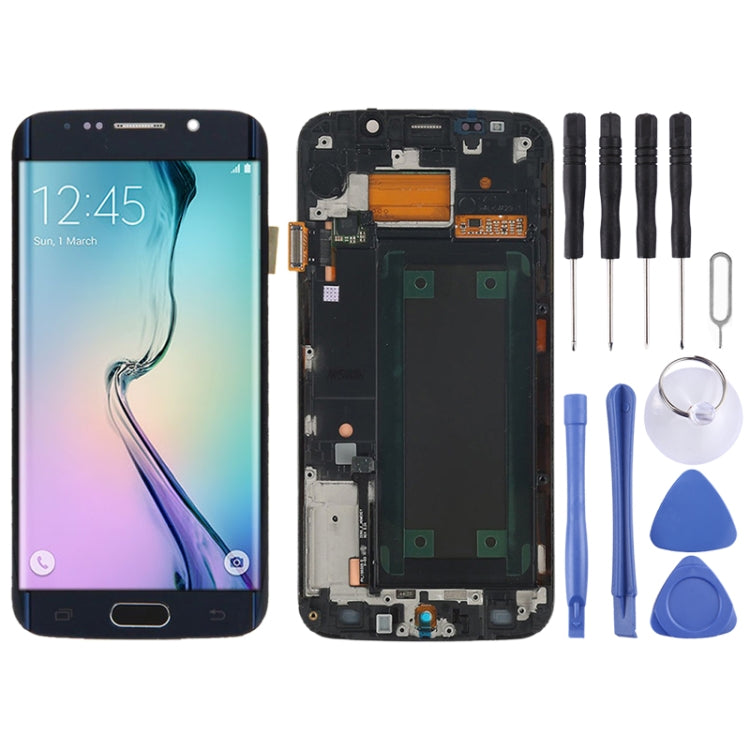 Schermo LCD originale e digitalizzatore assemblaggio completo con cornice per Samsung Galaxy S6 Edge SM-G925F, For Samsung Galaxy S6 Edge