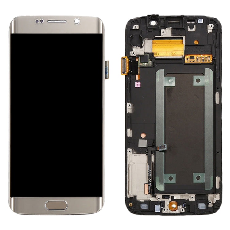 Schermo LCD originale e digitalizzatore assemblaggio completo con cornice per Samsung Galaxy S6 Edge SM-G925F, For Samsung Galaxy S6 Edge