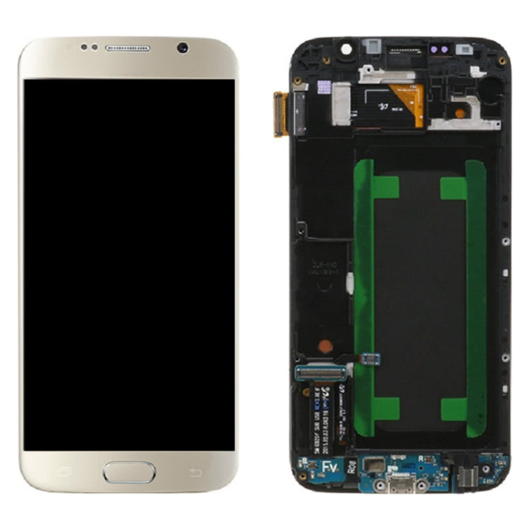 Original LCD Screen and Digitizer Full Assembly with Frame for Samsung Galaxy S6 SM-G920F, For Samsung Galaxy S6