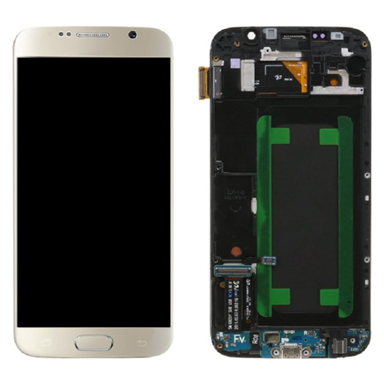 Schermo LCD originale e digitalizzatore assemblaggio completo con cornice per Samsung Galaxy S6 SM-G920F, For Samsung Galaxy S6