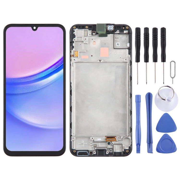 Per Samsung Galaxy A15 4G SM-A155F Digitalizzatore schermo LCD originale assemblaggio completo con cornice, For Samsung Galaxy A15 4G