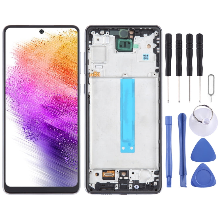 For Samsung Galaxy A73 SM-A736B TFT LCD Screen Digitizer Full Assembly with Frame, For Samsung Galaxy A73 SM-A736B