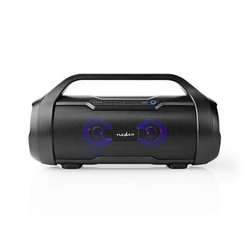 Bluetooth® Party Boombox | 6 hrs | 2.0 | 120W | Media playback: AUX / Micro SD / USB | IPX5 | Linkable | Carrying handle | Party lights | Black