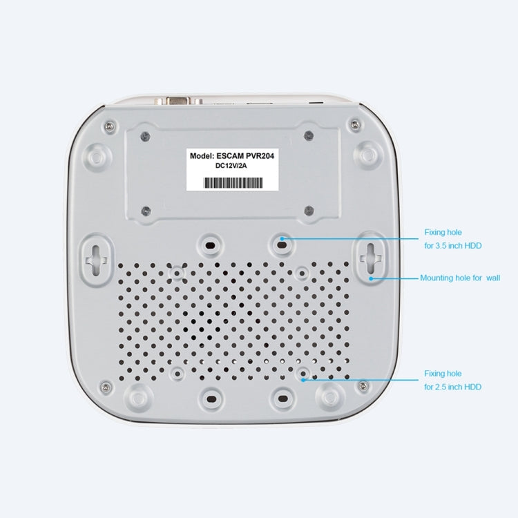 ESCAM PVR204 1080P 4CH+2CH ONVIF NVR Videoregistratore digitale con canale cloud 2CH per sistema di telecamere IP, PVR204