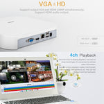ESCAM PVR204 NVR 1080P 4CH+2CH ONVIF Videoregistratore digitale