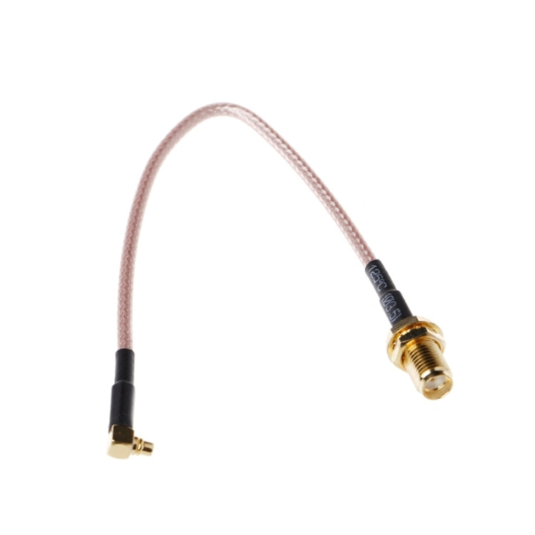 Cavo intrecciato maschio ad angolo retto RG316 SMA femmina a MMCX, lunghezza: 15 cm