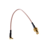 Cavo intrecciato maschio ad angolo retto RG316 SMA femmina a MMCX, lunghezza: 15 cm