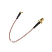 Cavo intrecciato maschio ad angolo retto RG316 SMA femmina a MMCX, lunghezza: 15 cm