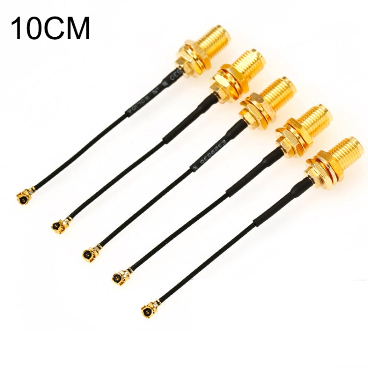 Set da 5 pezzi RG178 Ufl / IPX / IPEX a cavo intrecciato adattatore femmina SMA, lunghezza: 10 cm, 10cm