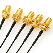 Set da 5 pezzi RG178 Ufl / IPX / IPEX a cavo intrecciato adattatore femmina SMA, lunghezza: 10 cm, 10cm
