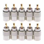 10 connettori UHF a saldare maschio PL-259 per cavo coassiale RG8X
