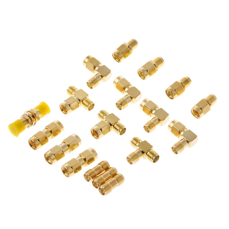 Set 18 pezzi adattatori connettore SMA maschio femmina