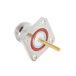 Connettore femmina N in ottone con adattatore RF 4 fori