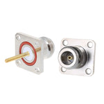 Connettore femmina N in ottone con adattatore RF 4 fori