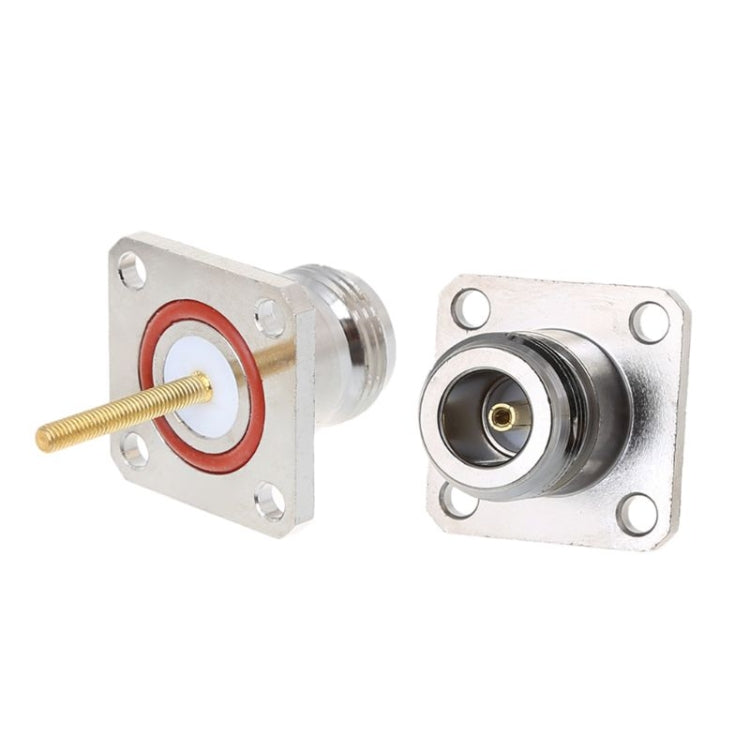 Connettore femmina N in ottone con adattatore RF 4 fori