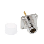 Connettore femmina N in ottone NKF con adattatore RF con telaio flangiato a 4 fori