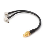 Prolunga cavo RG174 SMA femmina a 2 TS9 maschio 15 cm