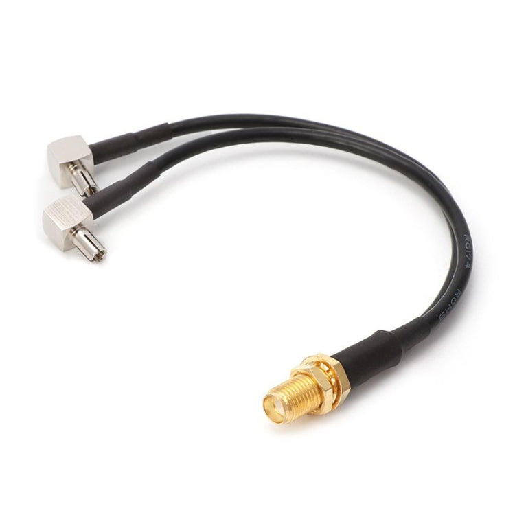 Prolunga cavo RG174 SMA femmina a 2 TS9 maschio 15 cm