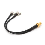 Prolunga cavo RG174 SMA femmina a 2 TS9 maschio 15 cm
